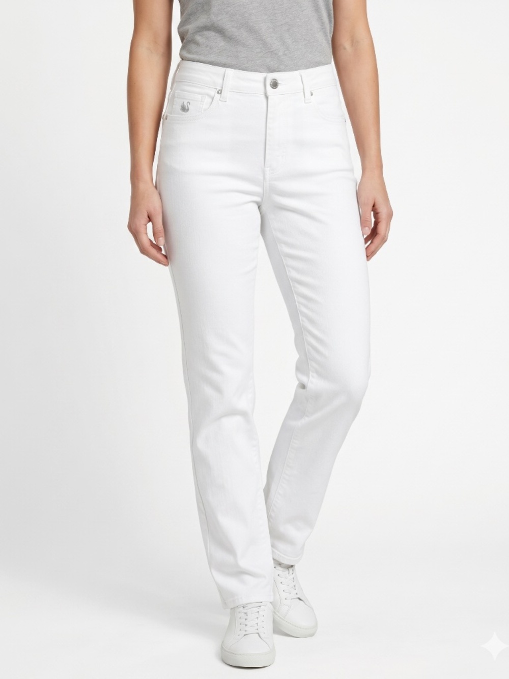 Gloria Vanderbilt Amanda White Jeans Size 4P Petite High Rise Stretch Denim